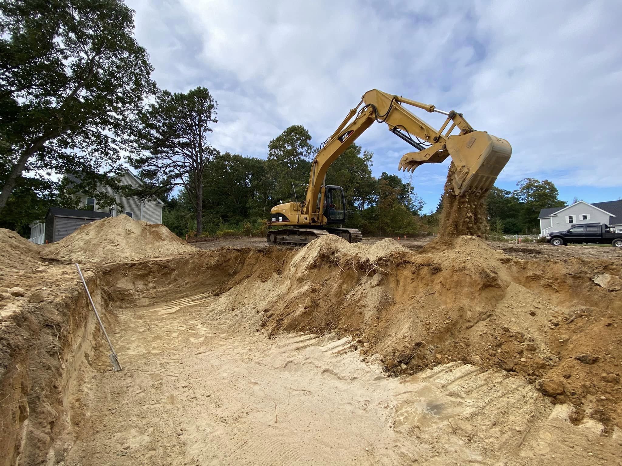 Foundation excavation Sagamore Massachusetts